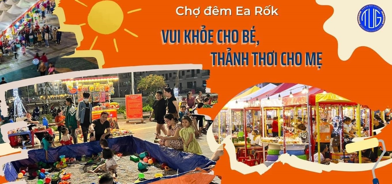 Chợ trung tâm cụm xã Ea Rốk – Khu vui chơi giải trí rộng 3000m2